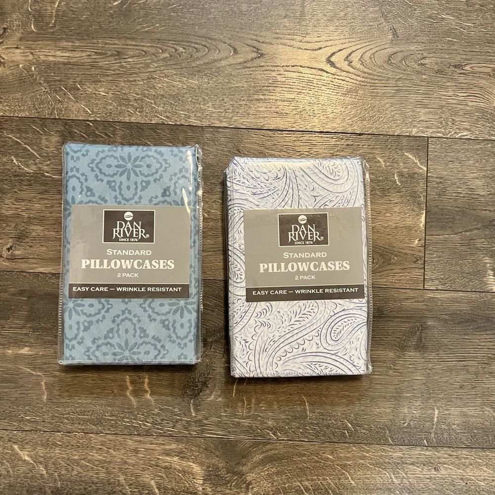 2 2-Packs of Dan‎ River Pillowcases NEW